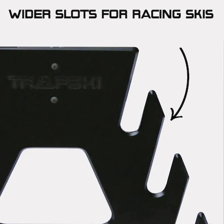 Trapski Double All Mountain/Racing/XC Ski Rack, Holds 2 Pairs, Black TRAPSKI2R-BLK